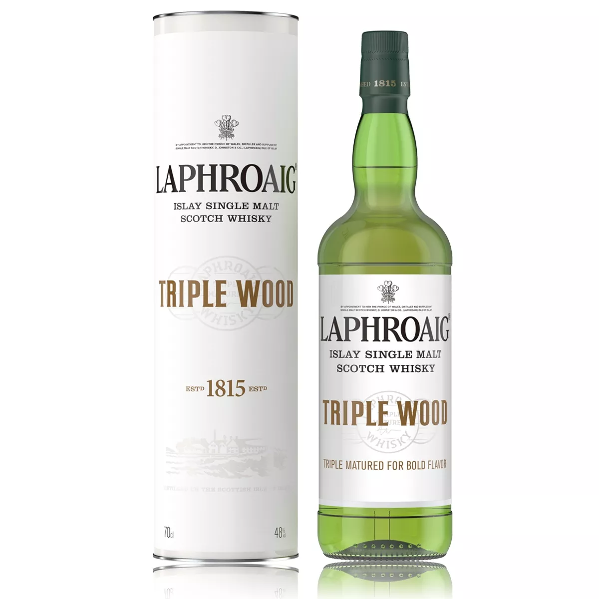 Laphroaig triple wood bottle and tube