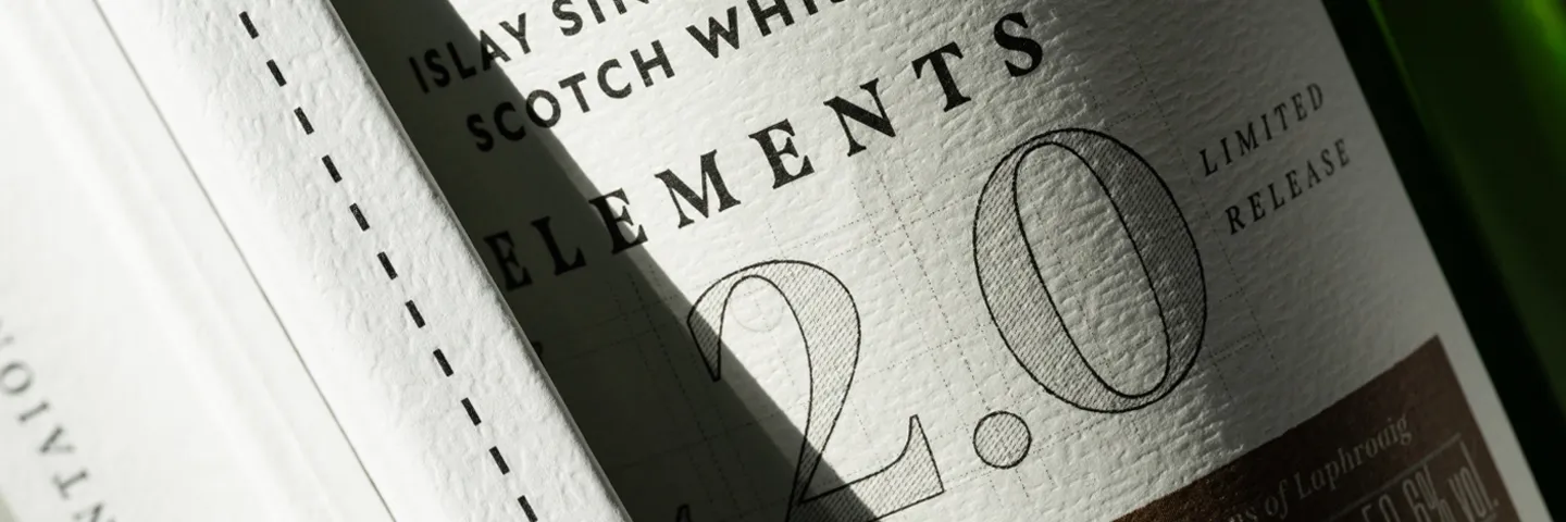 Close up of Elements 2.0 Bottle Label